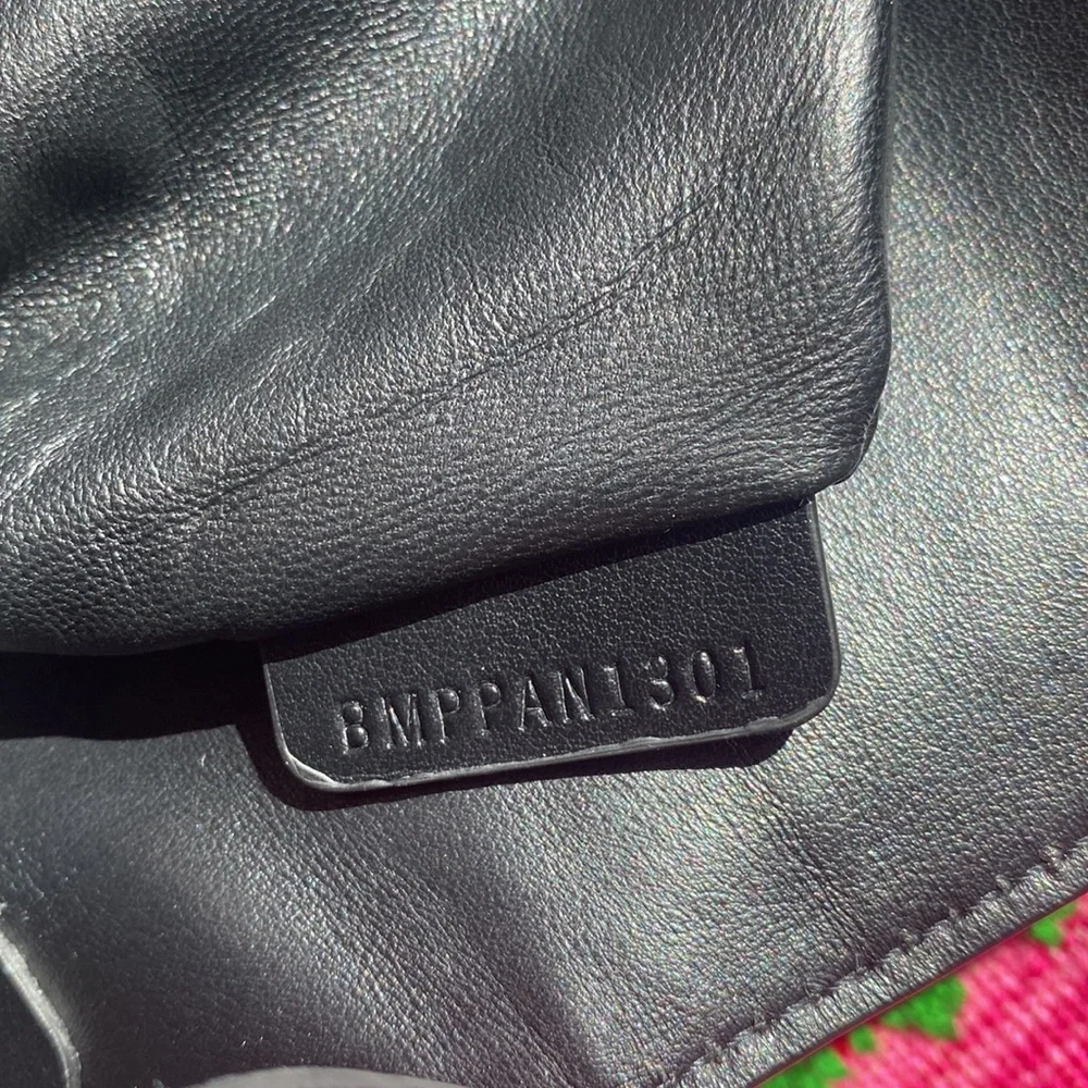 Burberry Black Embossed Monogram Leather Clutch Computer Bag